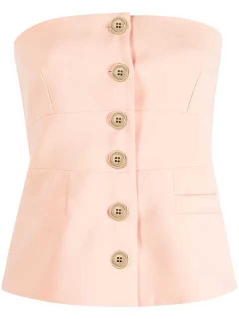 PINKO strapless button-up vest