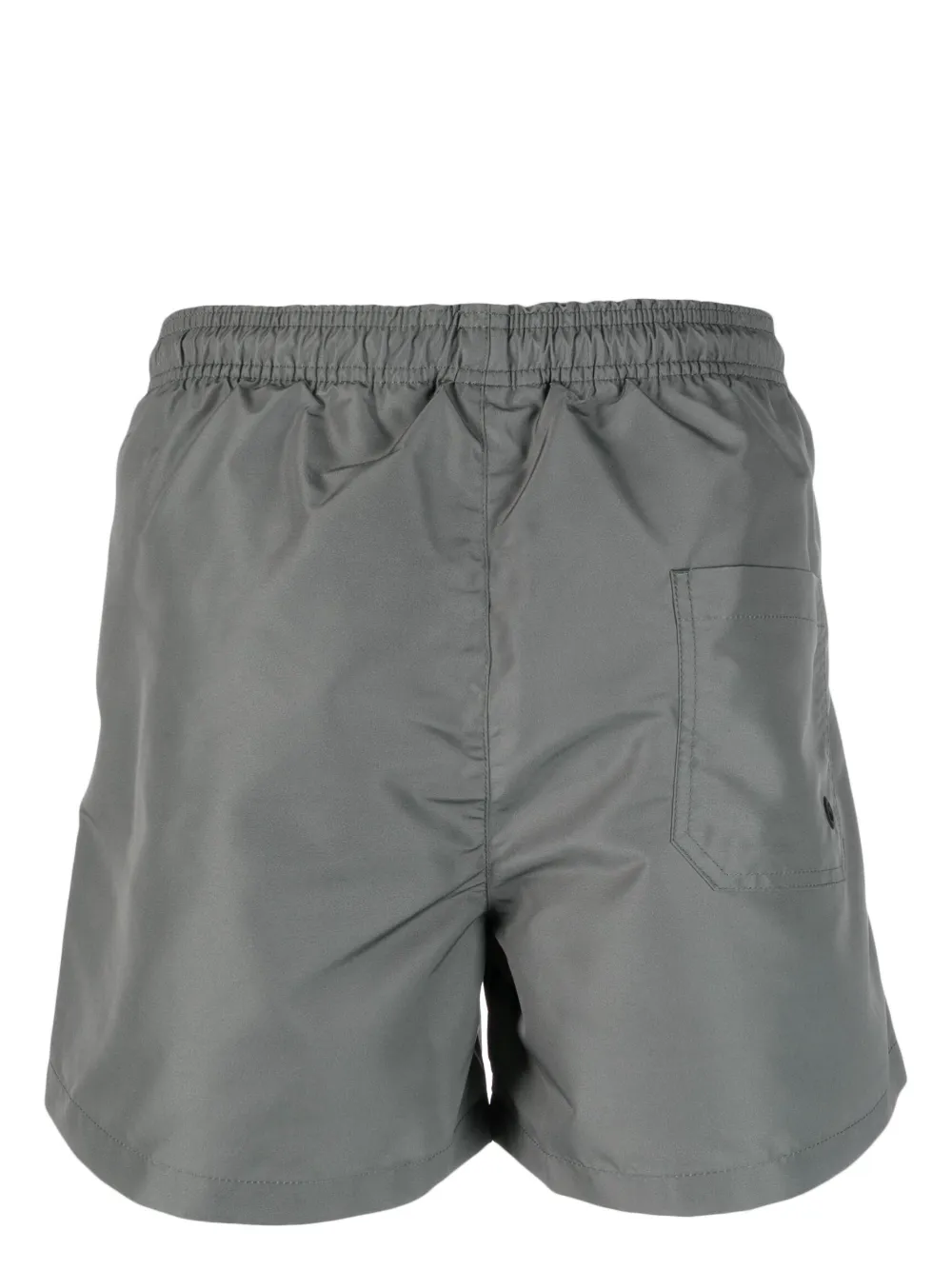 Shop Marcelo Burlon County Of Milan Cross-embroidered Swim Shorts In Green