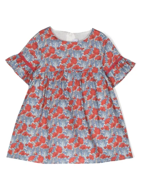 Tartine Et Chocolat vestido con detalle de encaje y estampado floral