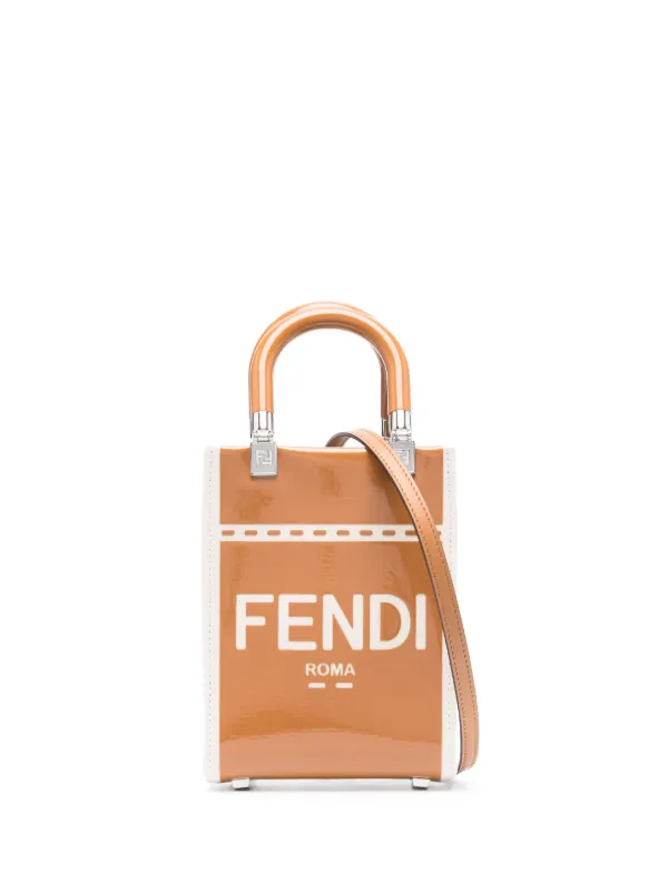 FENDI Mini Sunshine Tote Bag Brown FARFETCH IE