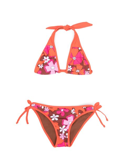 floral-print bikini set