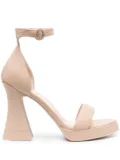 AGL Janis 115mm ankle-strap sandals - Neutrals