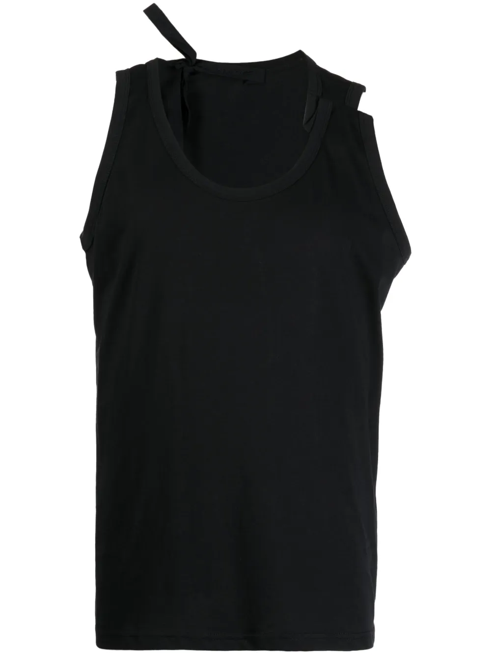 fold-detail cotton tank top