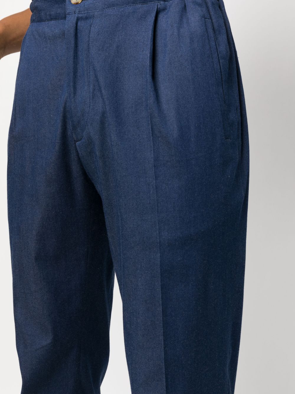 Shop Kiton Relaxed-cut Elasticated Jeans In Blue