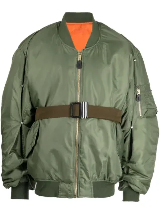 Marina Yee Belted zip up Bomber Jacket Farfetch