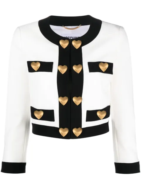 Moschino chamarra con detalles de corazón