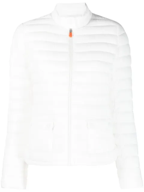 Save The Duck - logo-patch zip-up padded jacket