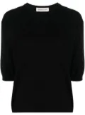 Lamberto Losani half-sleeve cotton jumper - Black