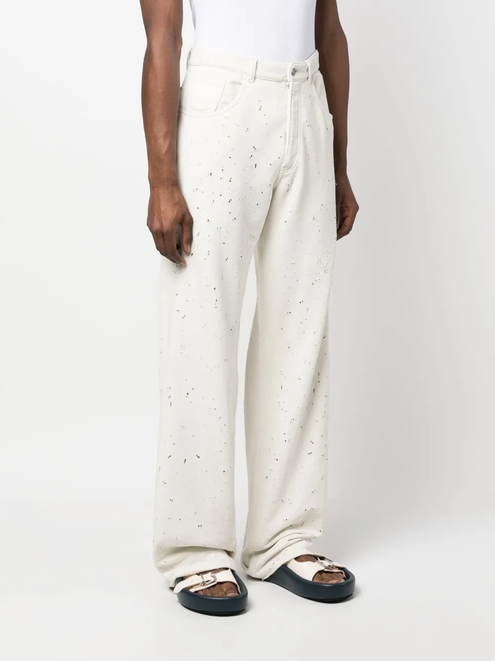 MM6 Maison Margiela ダメージ ワイドパンツ - Farfetch