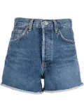 AGOLDE rolled-hem denim shorts - Blue