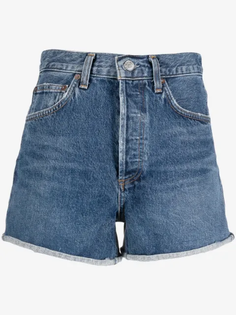 AGOLDE rolled-hem denim shorts