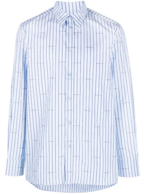 Givenchy logo-print striped shirt