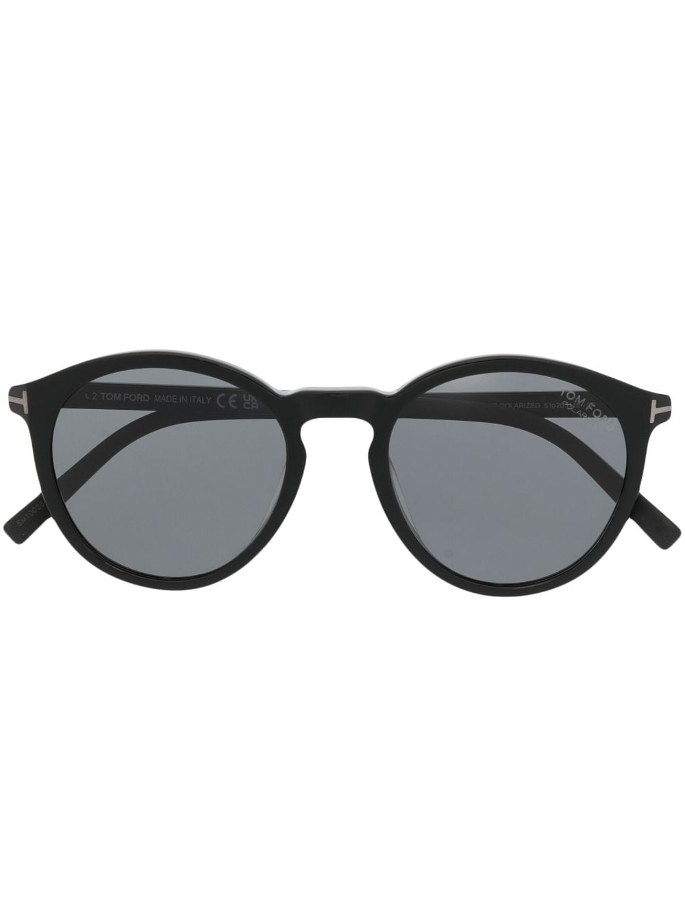 Tom Ford Round Frame Sunglasses In Black