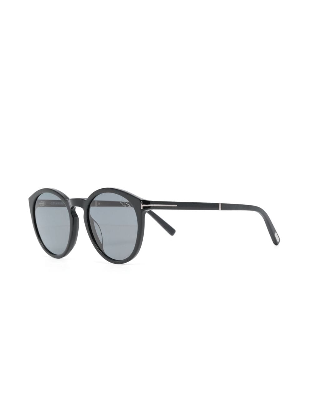 Shop Tom Ford Round Frame Sunglasses In Black