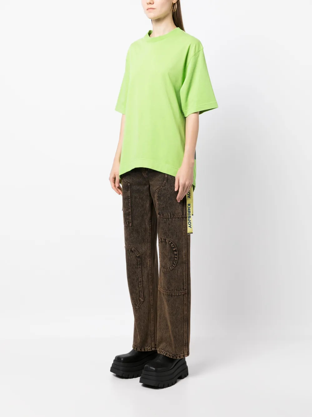 Khrisjoy Route Graphic-print T-shirt In Green