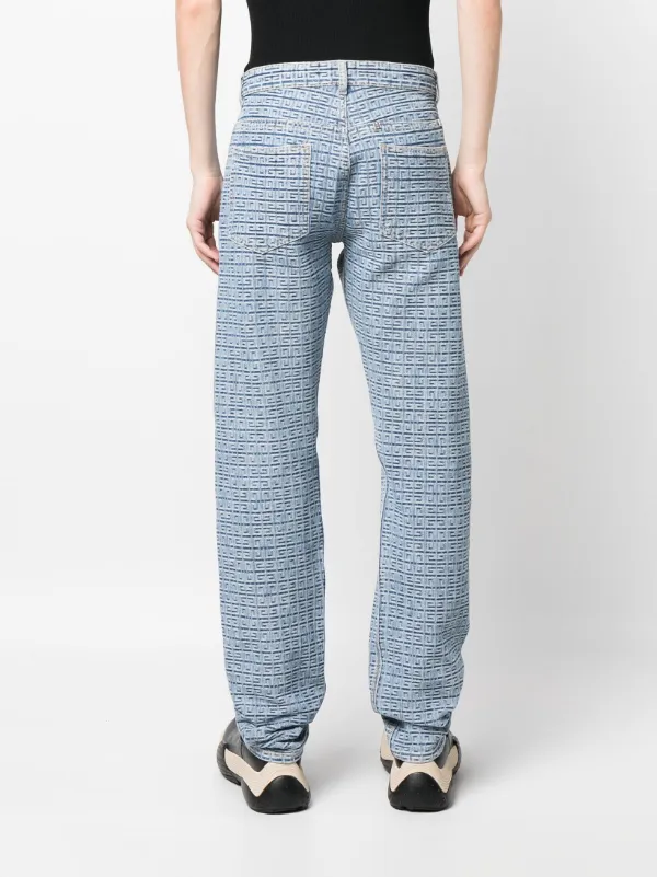 Givenchy 4G-motif straight-leg Jeans | Blue | FARFETCH