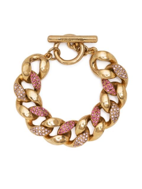 Oscar de la Renta - crystal-embellished chain-link bracelet