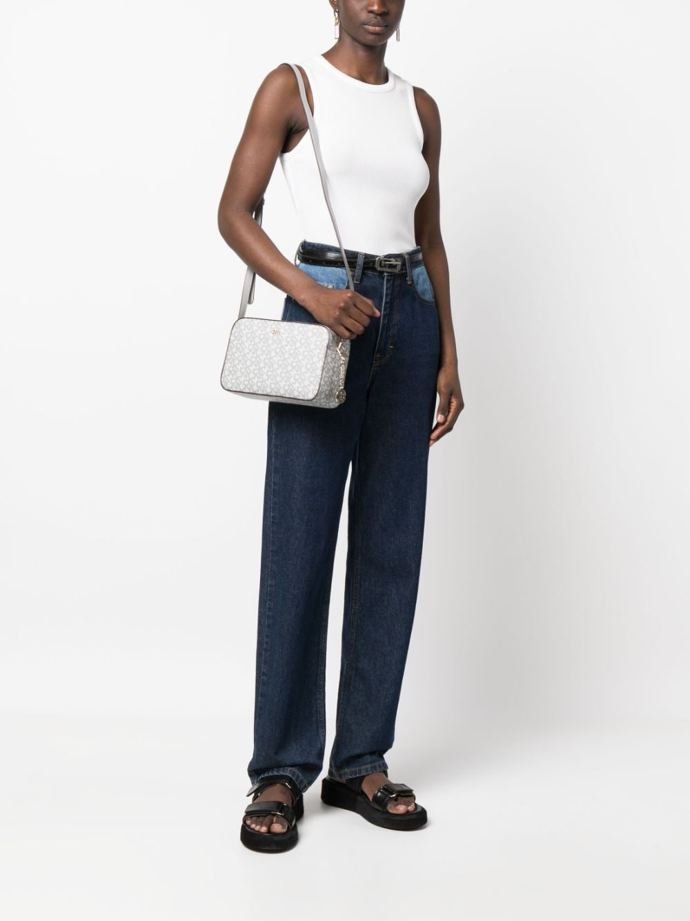 DKNY Crossbodytas met monogram - Grijs