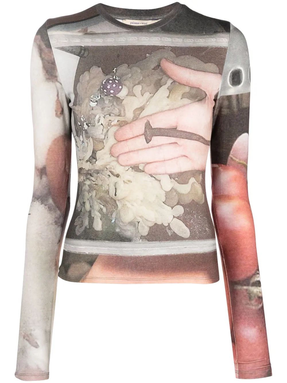 【美品】paloma wool アートプリント Tシャツ Paloma Wool Photograph-print Cotton T-shirt In Beige | ModeSens