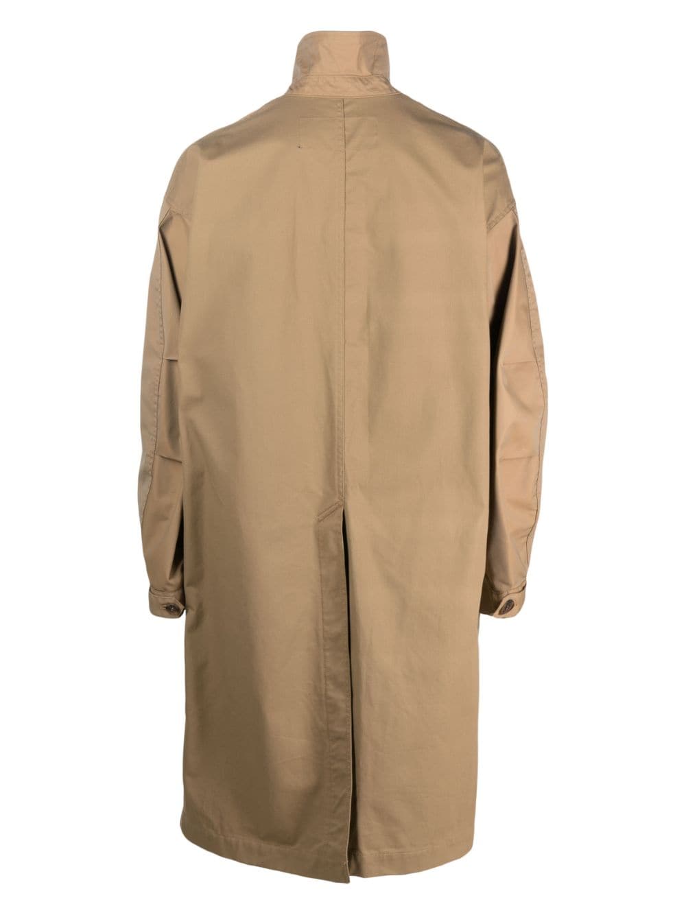 Shop Comme Des Garçons Homme Deux Concealed Front-fastening Parka Coat In Neutrals