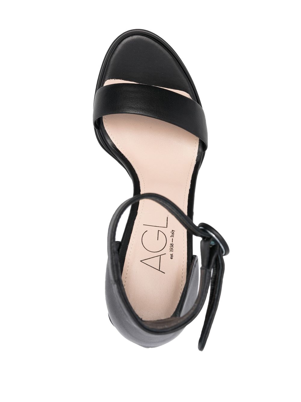 Shop Agl Attilio Giusti Leombruni Janis 115mm Ankle-strap Sandals In Black