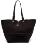 Vivienne Westwood Orb-plaque canvas tote bag - Black