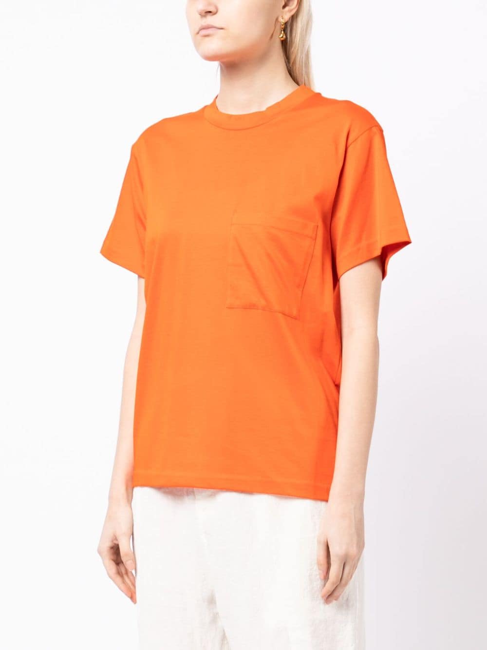 Shop Sofie D'hoore Patch-pocket Cotton T-shirt In Orange