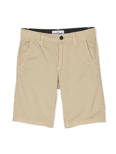 Stone Island Junior shorts chino con parche del logo
