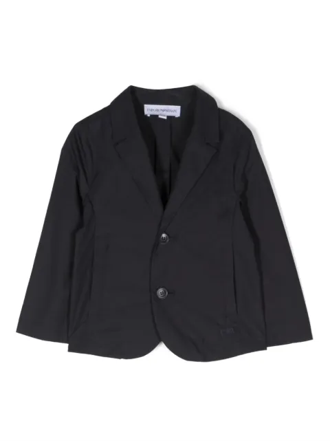 Emporio Armani Kids single-breasted  cotton blazer