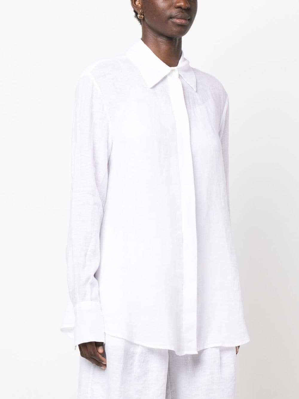 Malo long-sleeved Linen Shirt - Farfetch