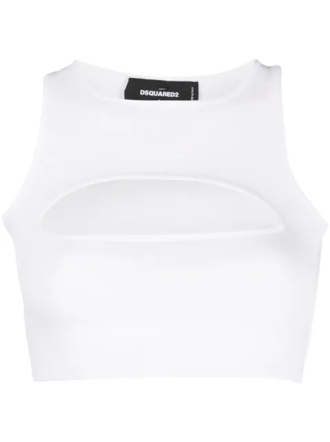 Dsquared2 cut-out sleeveless cropped top