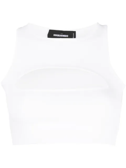 DSQUARED2 cut-out sleeveless cropped top Women