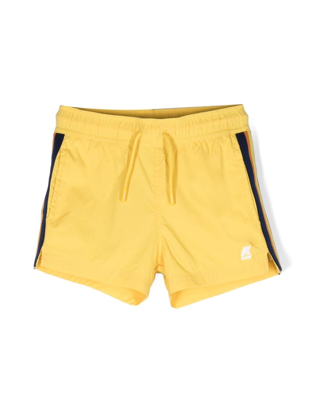 K-way Kids' Stripe-detailing Smiw Shorts In Yellow