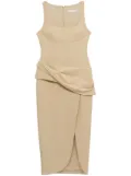 Simkhai Angeline draped stretch dress - Neutrals