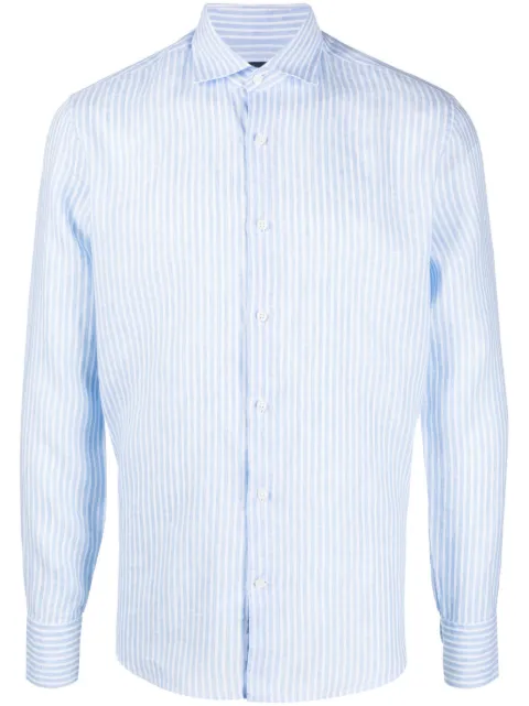 Deperlu Camisa de linho com listras