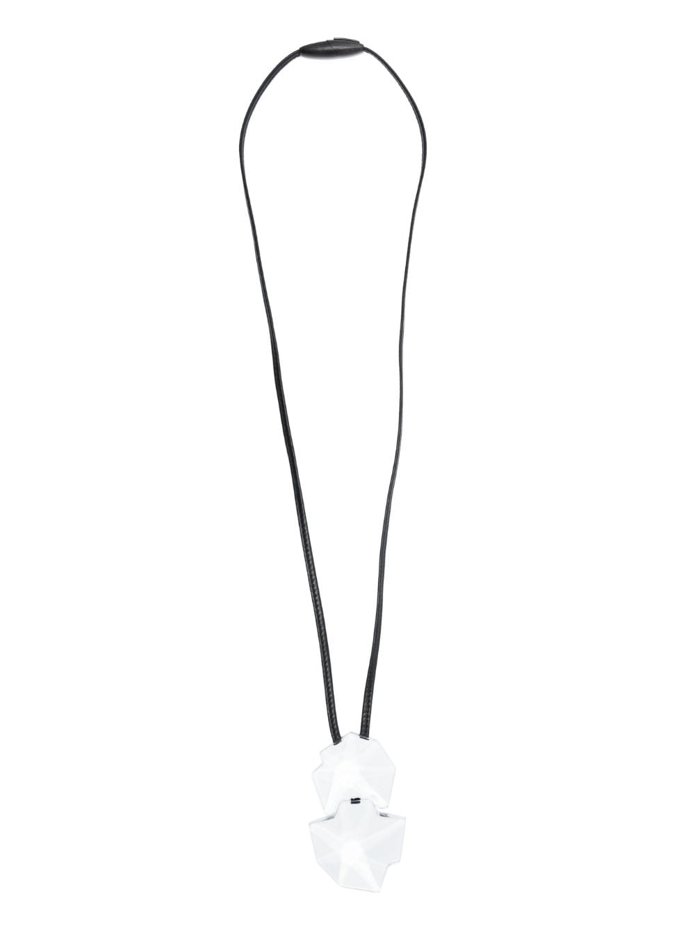 Monies Naxir transparent oversize-pendant necklace - Zwart