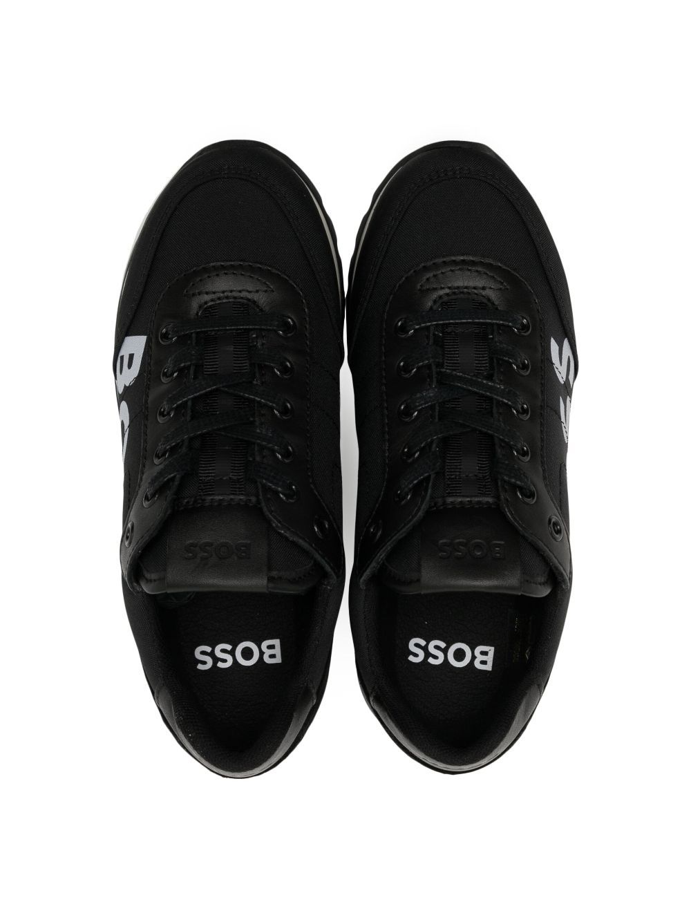 Shop Bosswear Logo-print Low-top Sneakers In Black