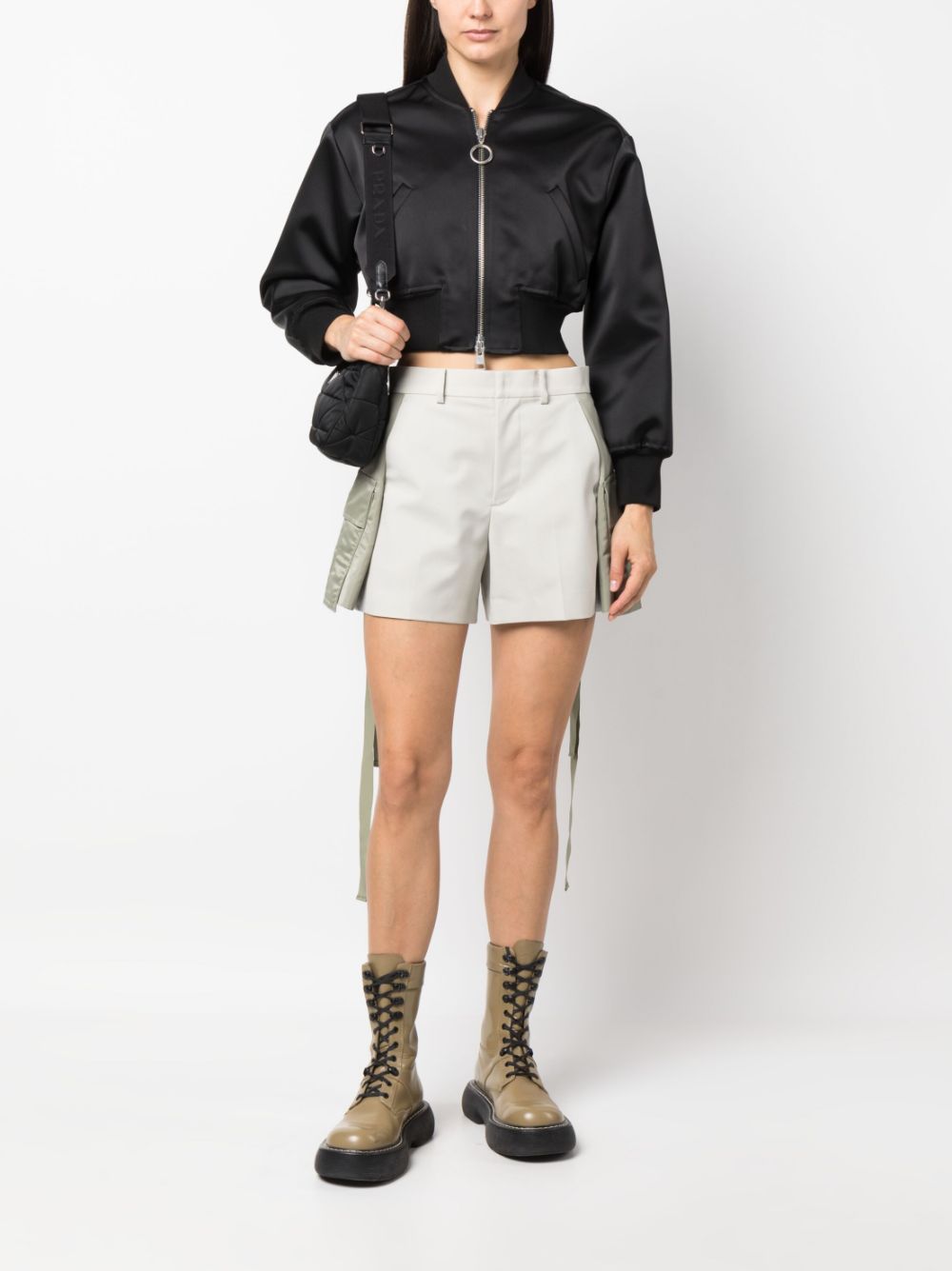 sacai Cargo shorts - Groen