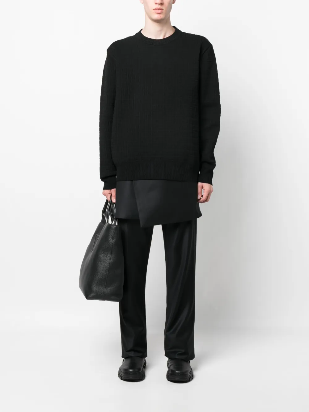 Givenchy Sweater met jacquard - Zwart