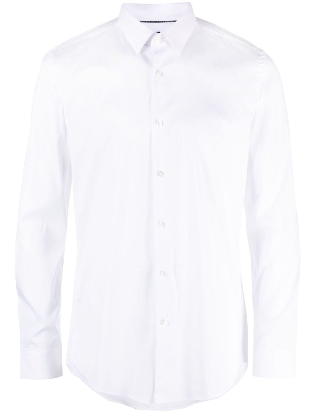 Shop Hugo Boss Long-sleeve Buttoned Shirt In White