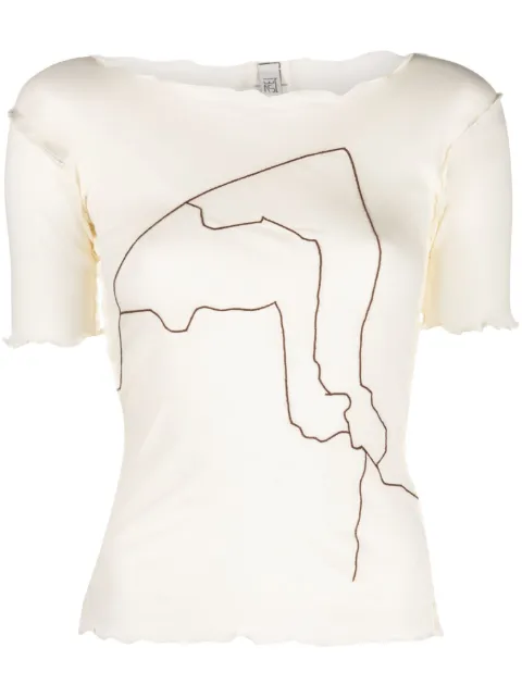 Baserange exposed-seam organic-cotton T-shirt