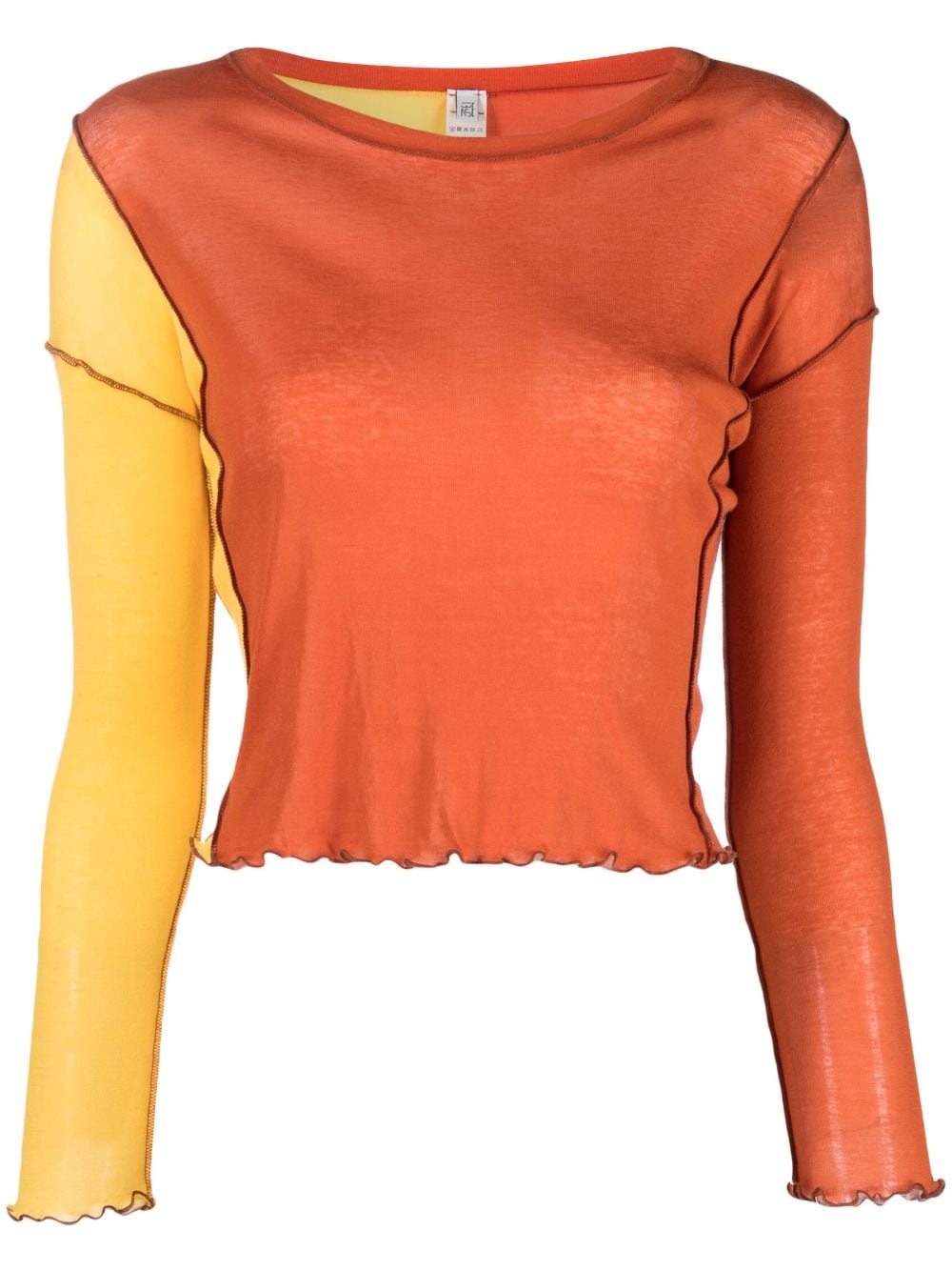 Baserange Orange Sun Layer Long Sleeve T-shirt In Sun Yellow/hero