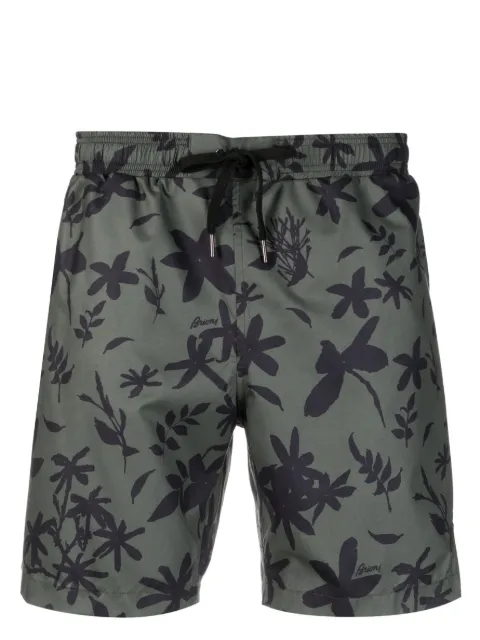 Brioni floral-print swim shorts