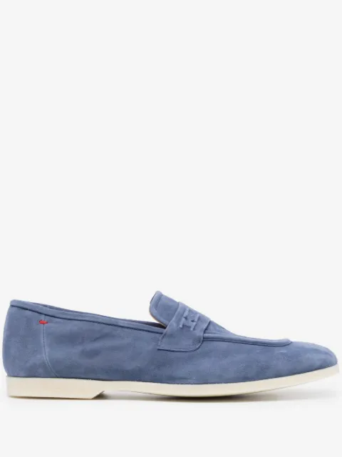 Kiton square-toe suede loafers