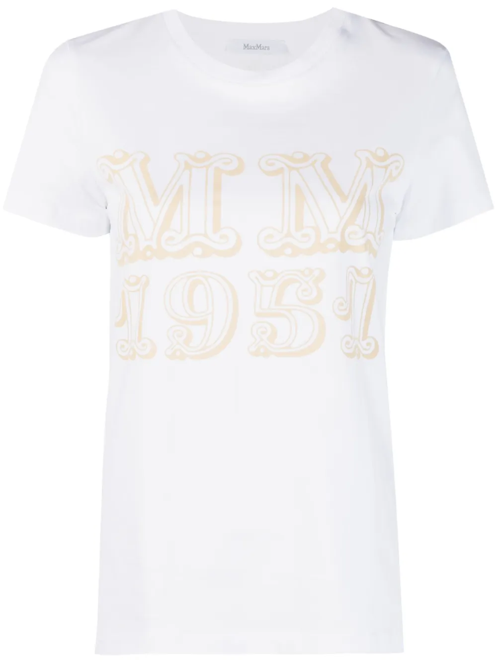 Max Mara T-shirt met logoprint Wit