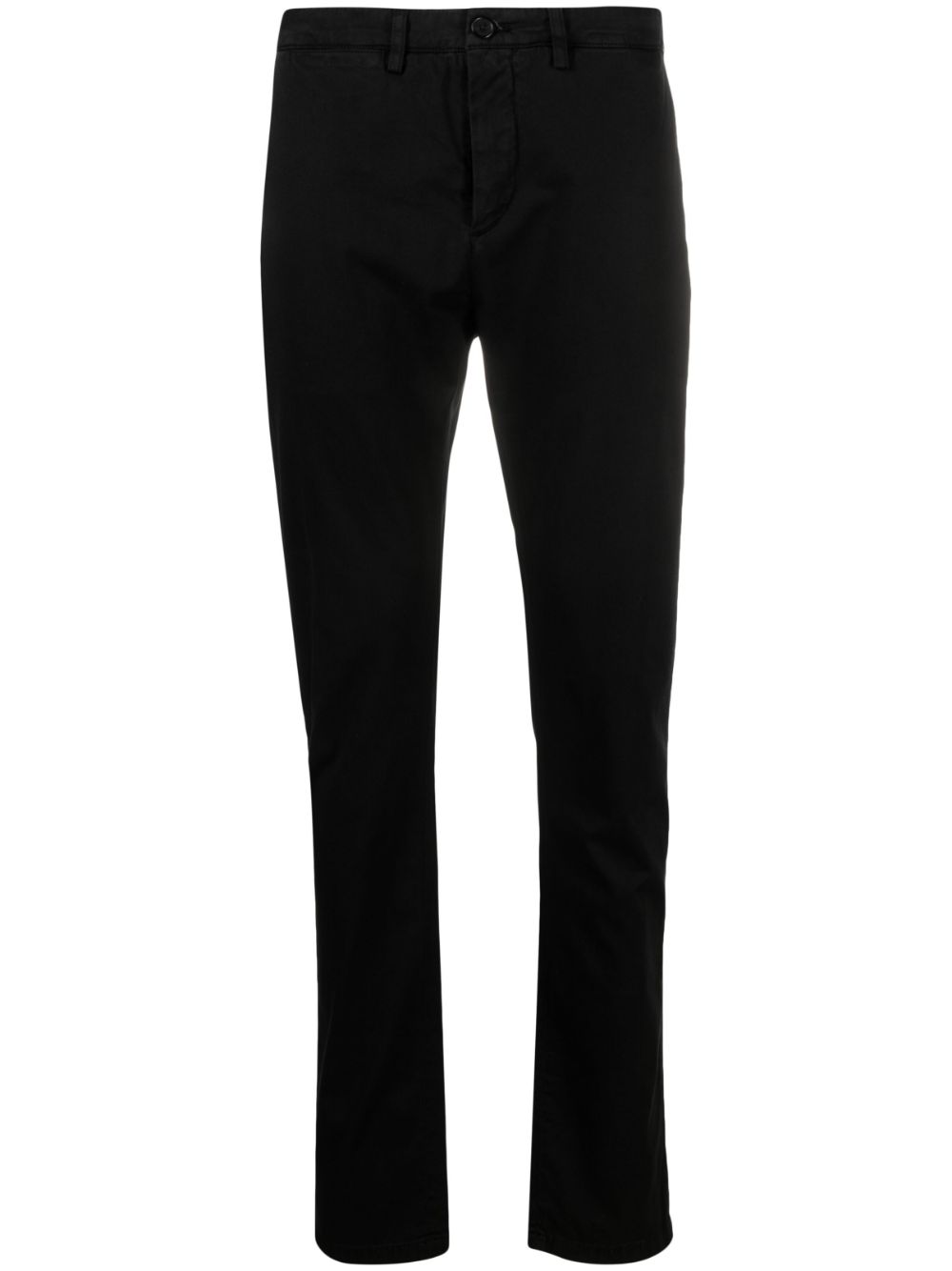 slim-cut cotton trousers