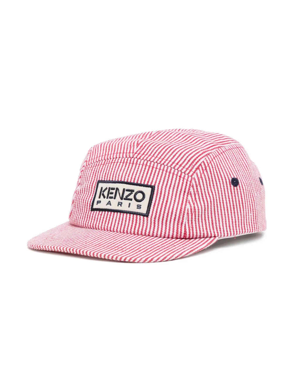Kenzo Kids' Logo-patch Striped Cap In Red