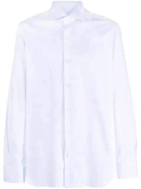 Barba spread-collar cotton shirt