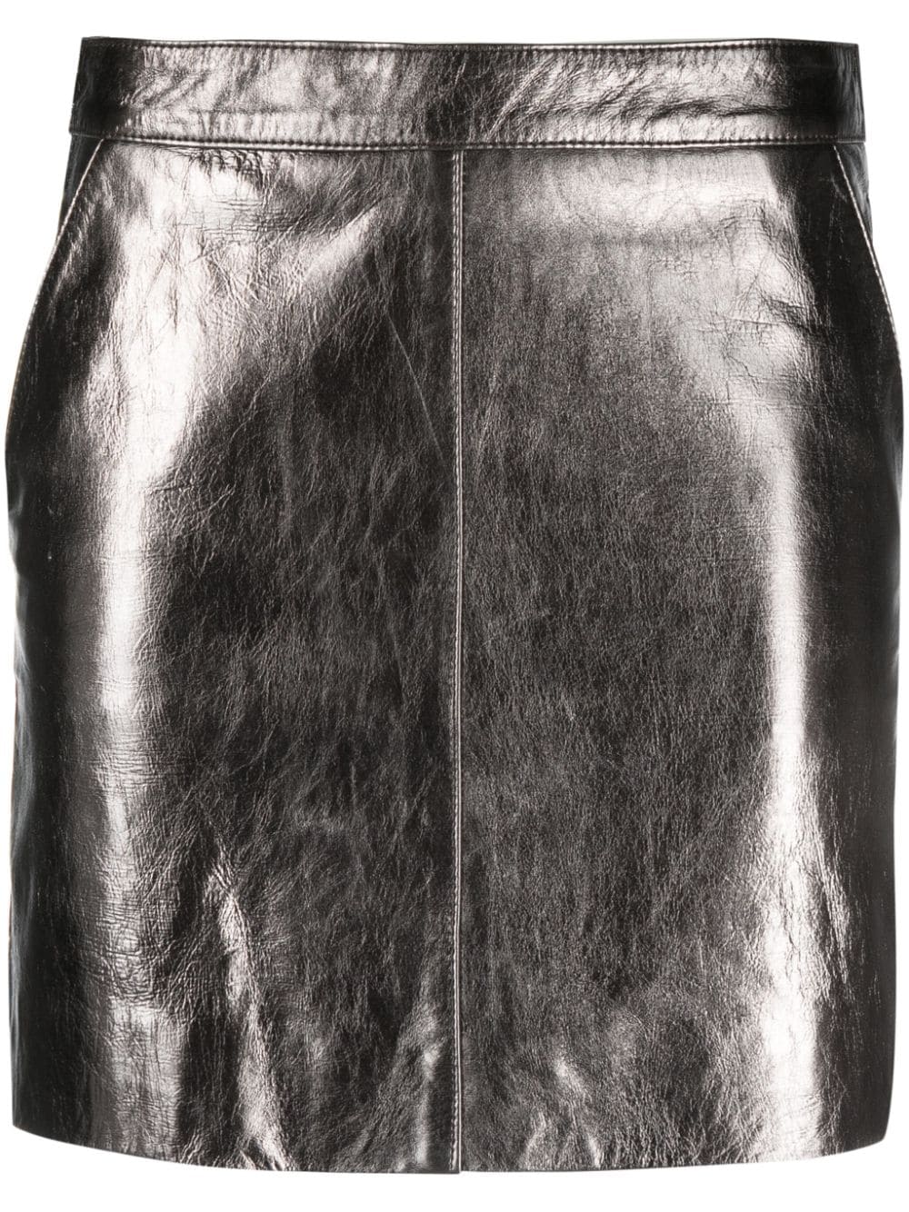 Image 1 of P.A.R.O.S.H. metallic leather mini skirt