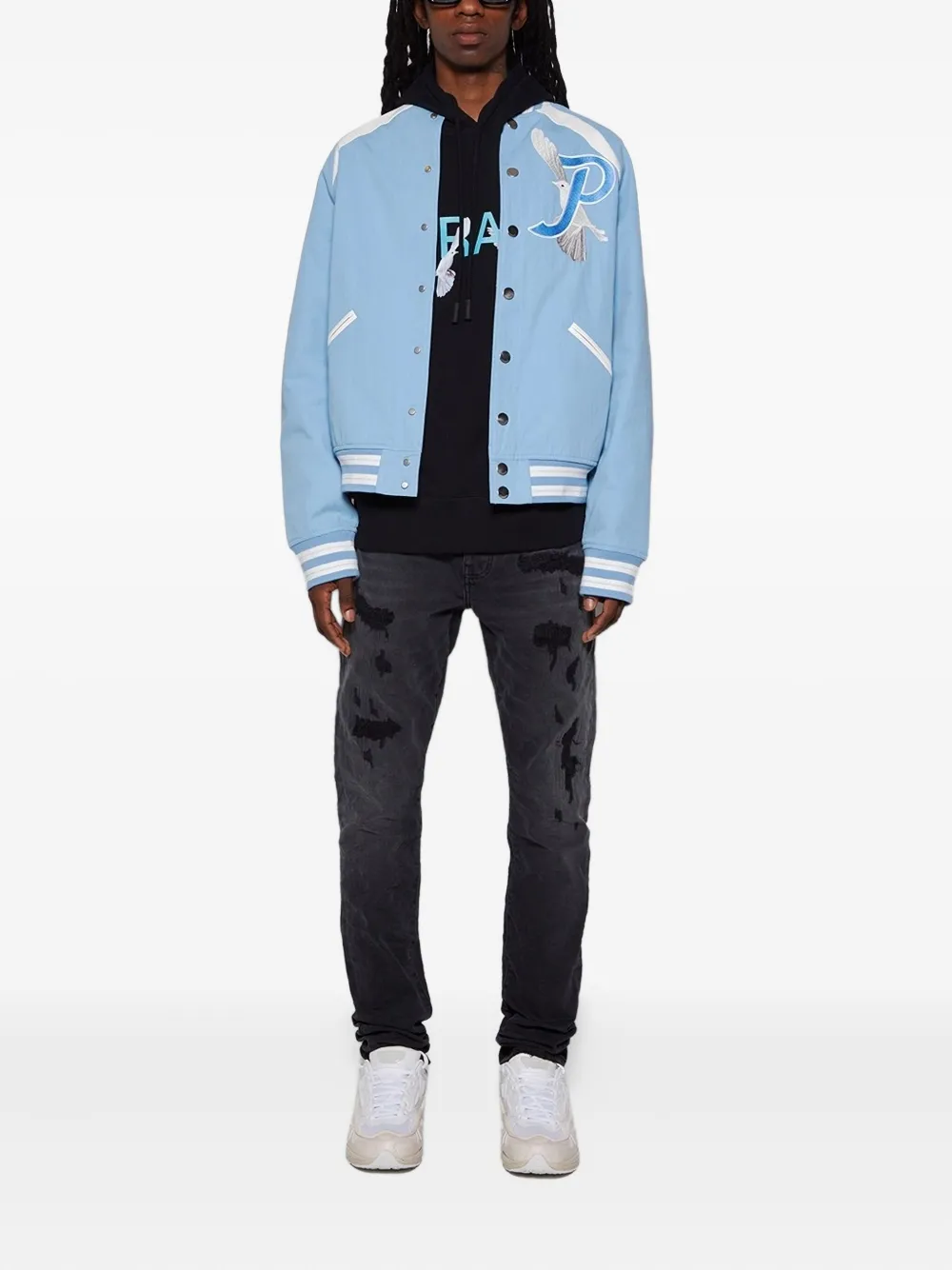 3paradis Embroidered Bomber Jacket In Animal Print